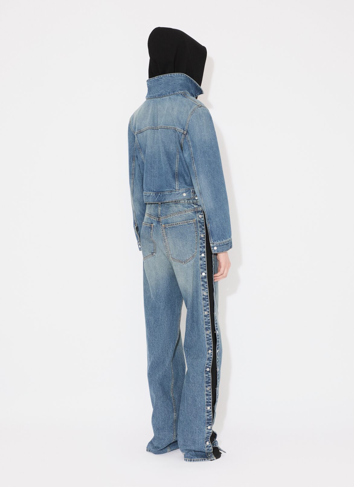 KNIT BAND JEANS IN STONE DENIM ALAÏA BLEU VINTAGE KNIT BAND JEANS IN STONE DENIM